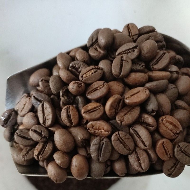 

Robusta Dampit 1 kg (Cocok untuk Kopi Susu, Tubruk) kemasan polos.