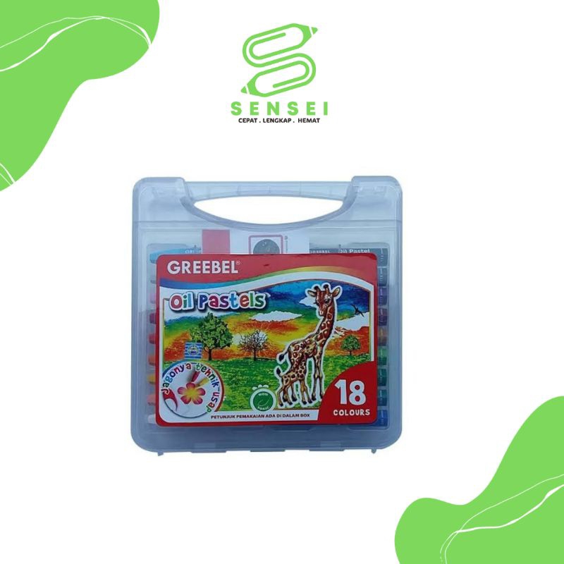 

Crayon Grebeel Oil pastel 18 Warna