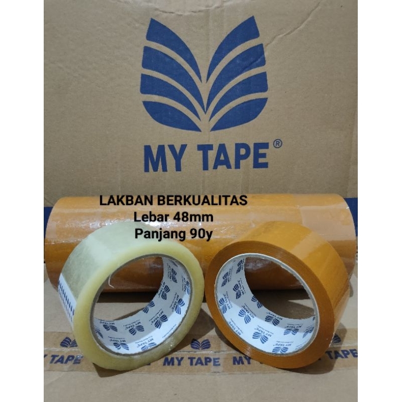 

Lakban Berkualitas My Tape 48*90y Bening Coklat
