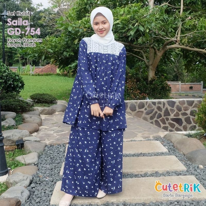 Setelan Kulot saila Baju Anak Remaja Muslim