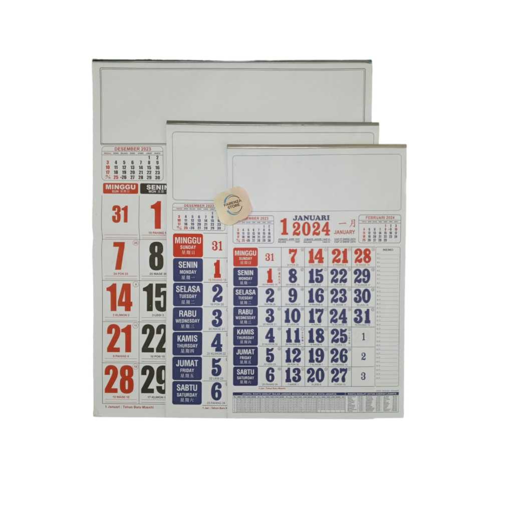

Kalender kerja/kalender dinding tahun 2024 super jumbo