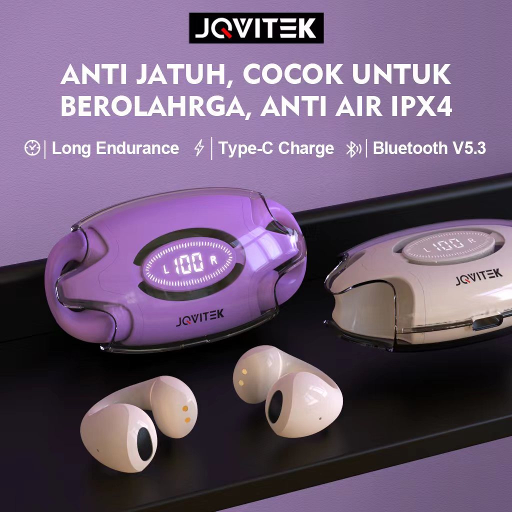 Jovitech EP28 OWS Original Wireless Ear Clip Earphone Bluetooth 5.3 TWS Ear Clip Headset Design Touc