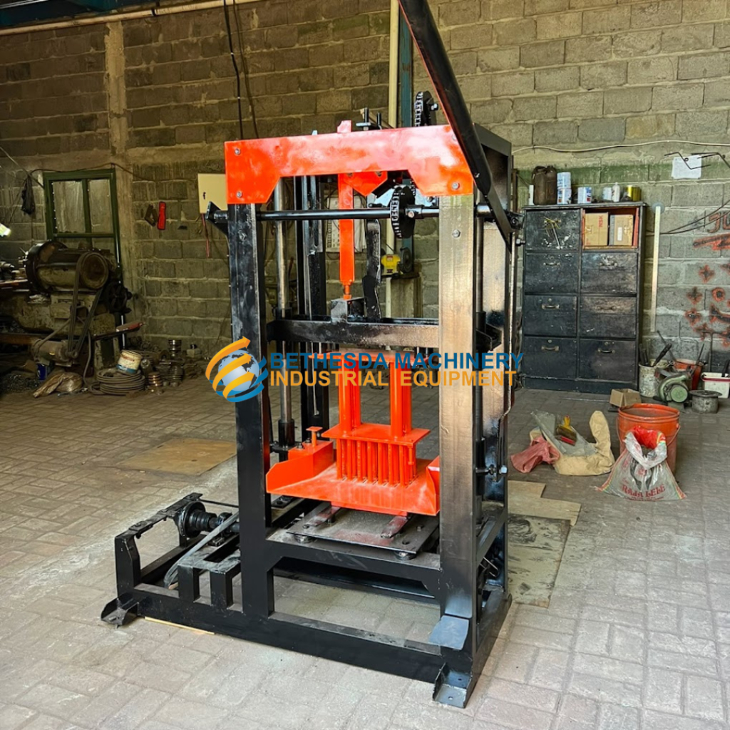 mesin cetak paving block batako getar manual lengkap dinamo / diesel