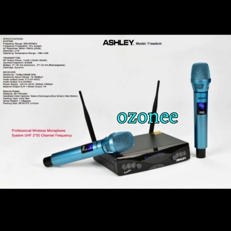 Mic Wireless Ashley  Freedom Original