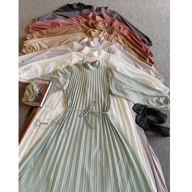 GAMIS MAXI DRESS PLISKET MOUMBLE PREMIUM VINCI