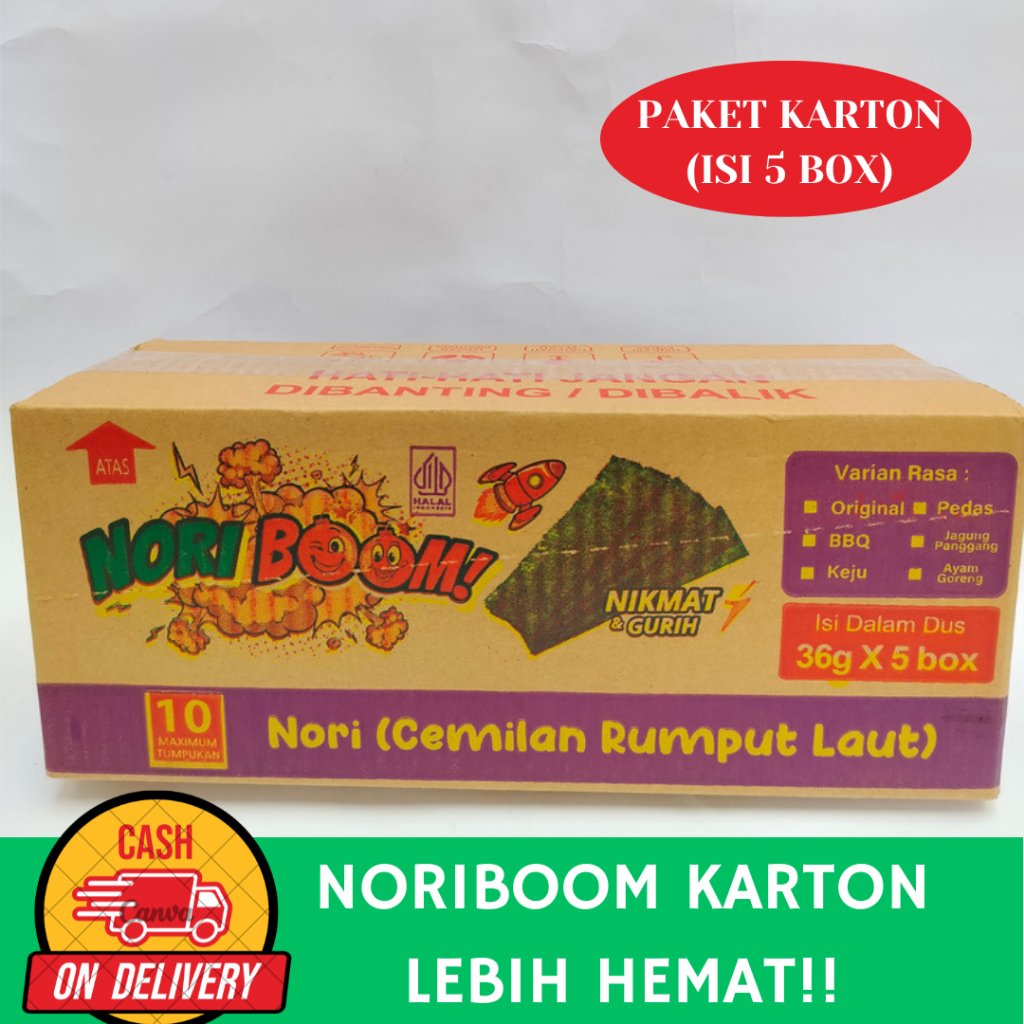 

NORI BOOM SNACK RUMPUT LAUT (PAKET KARTON)