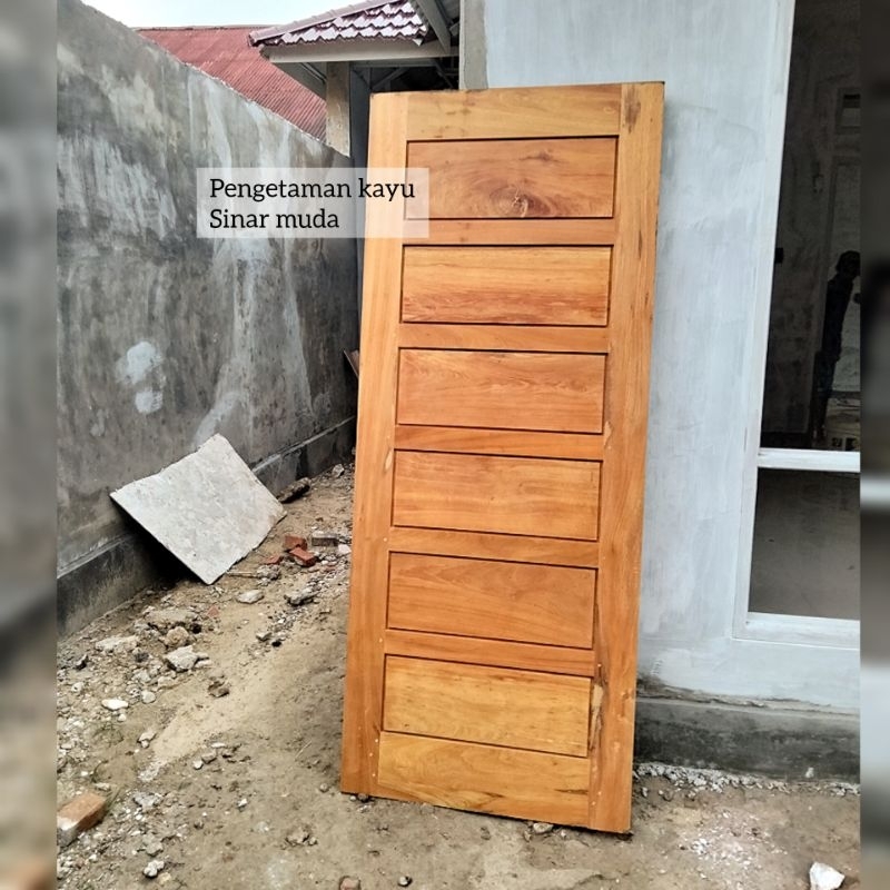 Pintu Kayu Rengas | Pintu Rumah Kayu Minimalis Ukuran Standar | Daun Pintu Berkualitas Dijamin Mulus