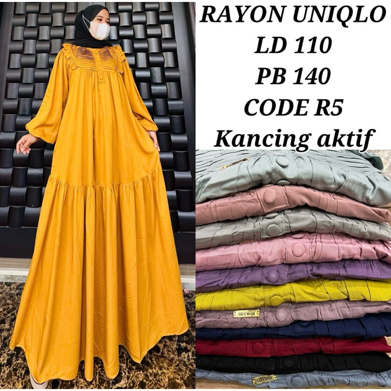 gamis Shawqi Original Gamis Rayon Uniqlo