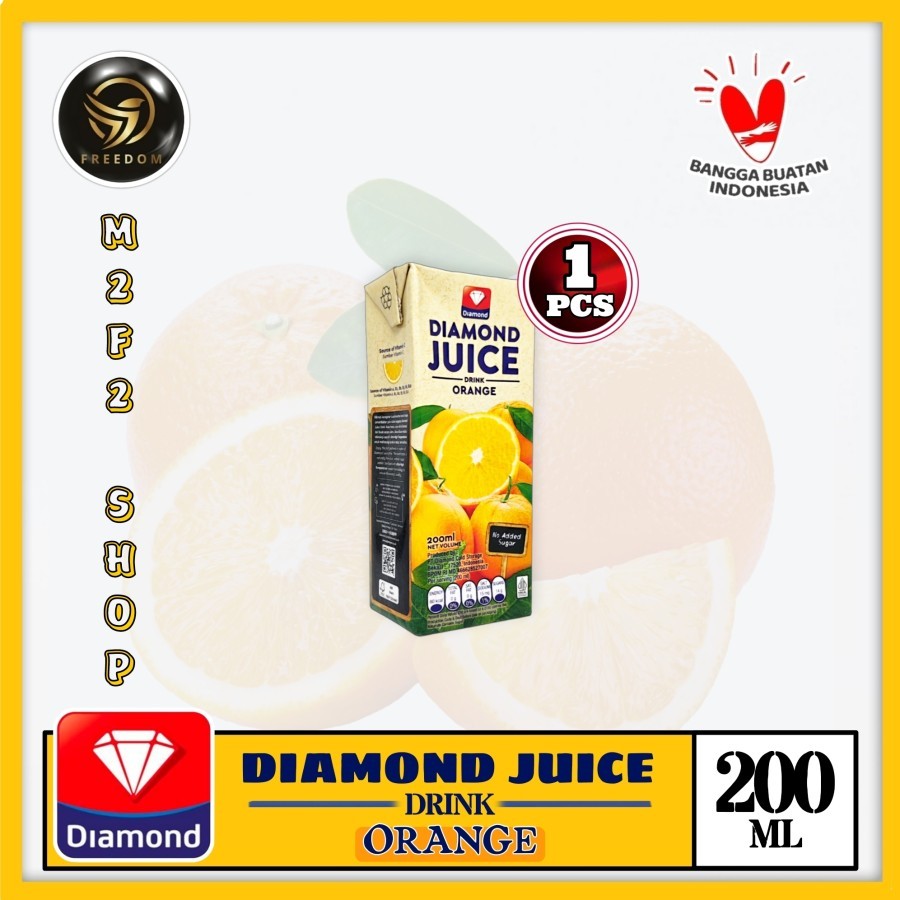

Diamond Juice No Added Sugar Orange | Jeruk Kotak - 200 ml (Kemasan Satuan)
