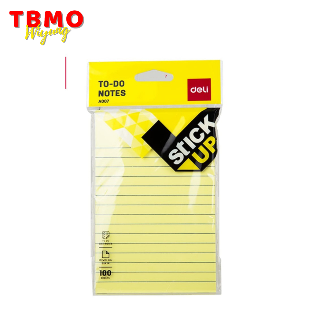 

Deli EA00752 Sticky Note - To-do Notes 152×101mm 6''×4'' 100 sheet
