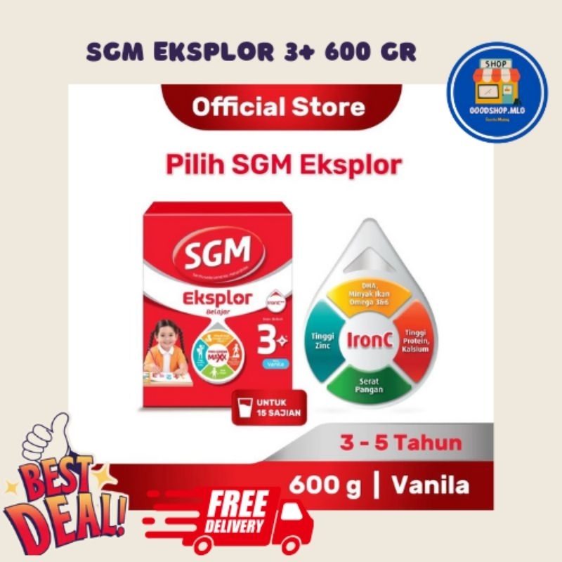 

SGM Eksplor 3 Plus (3-5 tahun) Madu Vanilla 600gr