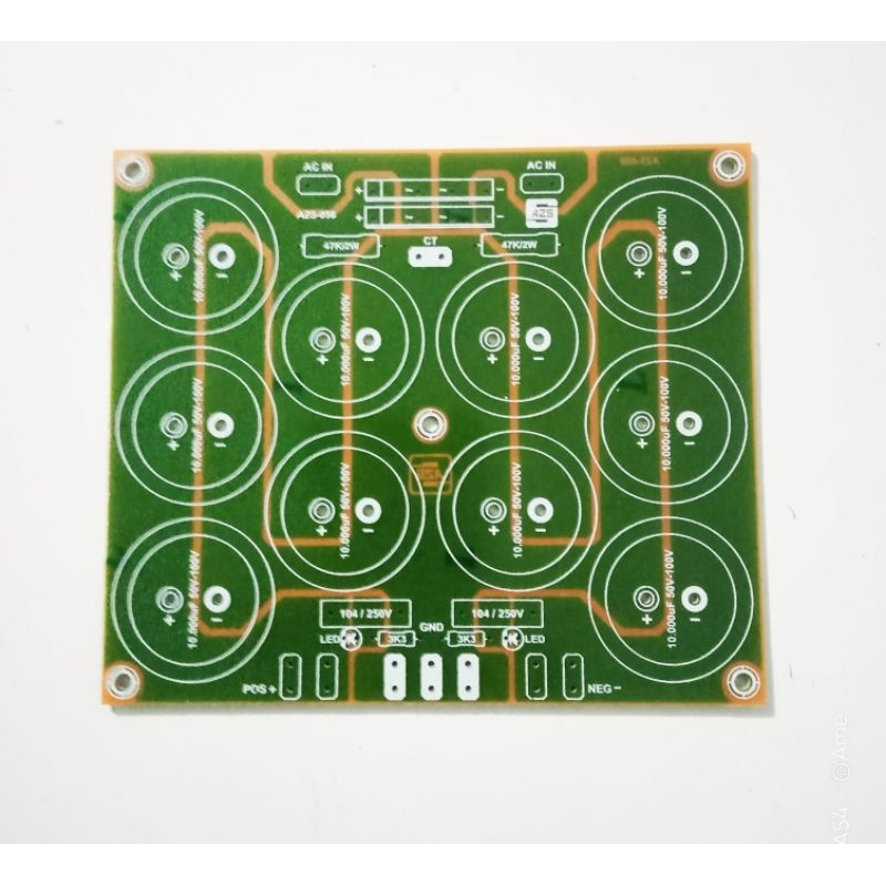 PCB PSU 10 Elco Class AB dan B Power Amplifier