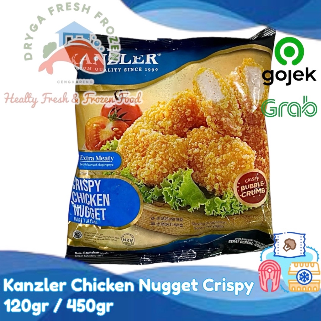 

Kanzler Chicken Nugget Crispy Bubble Crumb Naget Ayam 120gr 450gr
