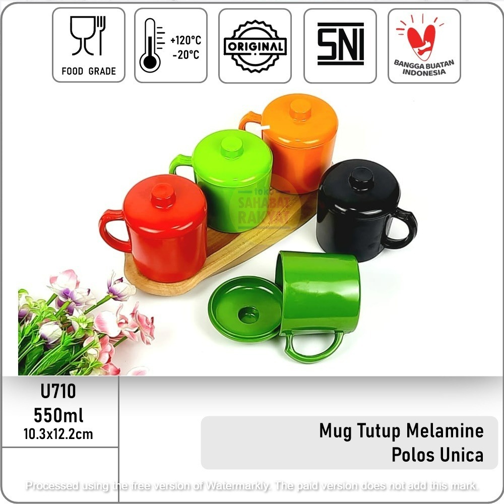 Mug Tutup Melamine U710 Unica 550ml