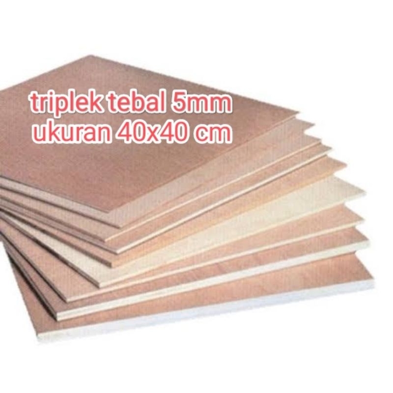 triplek tebal 5mm ukuran 40x40 cm