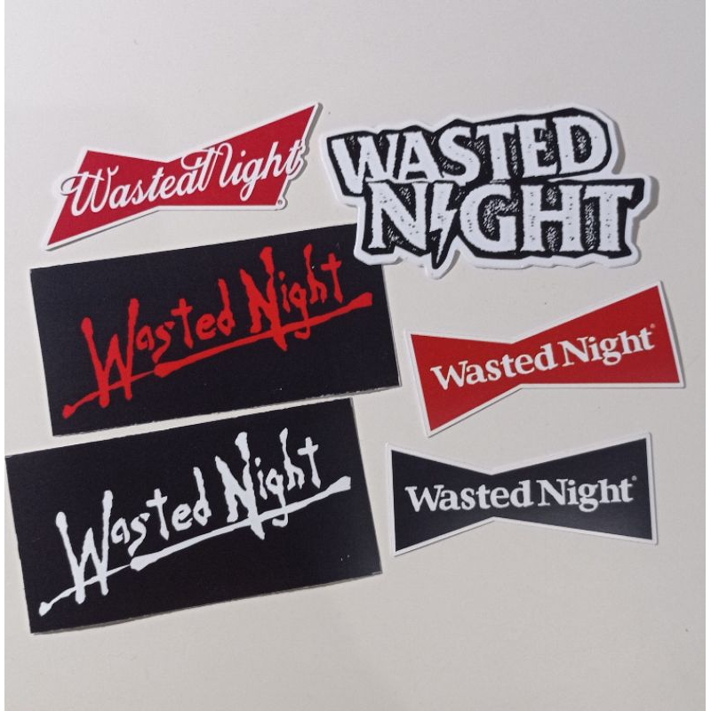 

WASTED NIGHT vinyl sticker pack