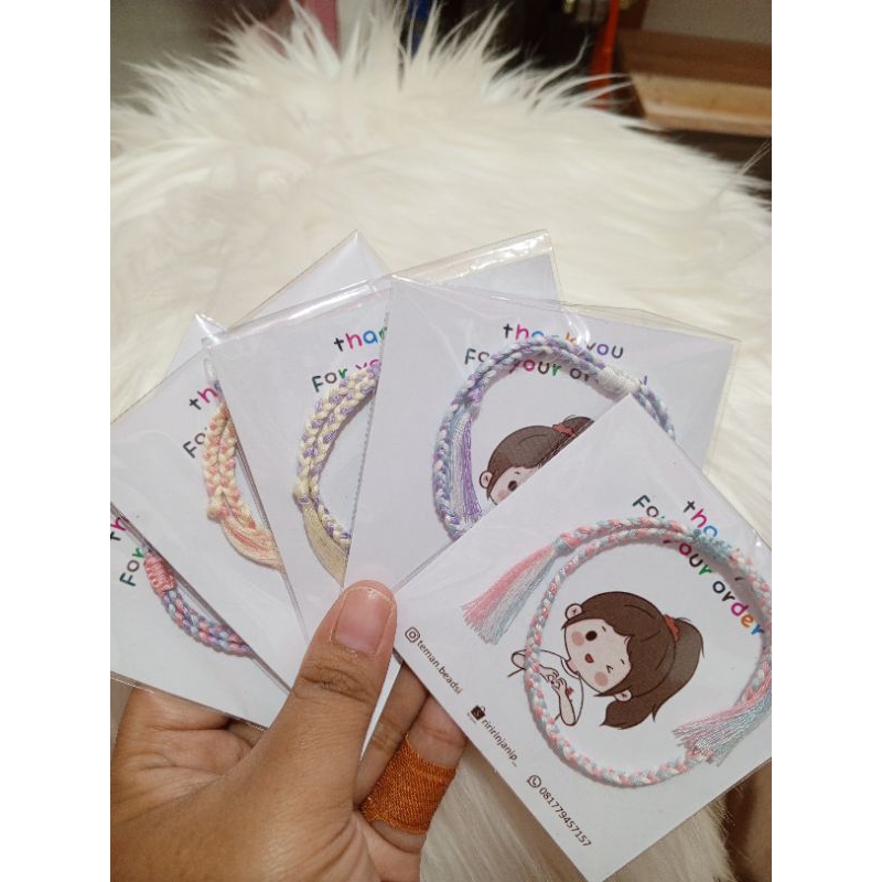 Gelang Tali Pastel | Gelang Kepang Pastel