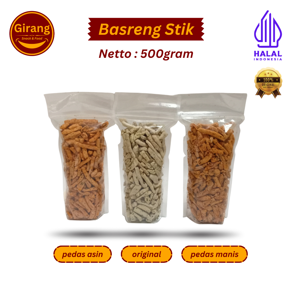 

Basreng Stik Pedas Daun Jeruk Original 500gram Kiloan Enak Gurih