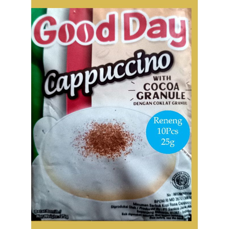 

GOOD DAY CAPPUCINO KOPI Renceng isi 10 pcs/sachet/bungkus 25g