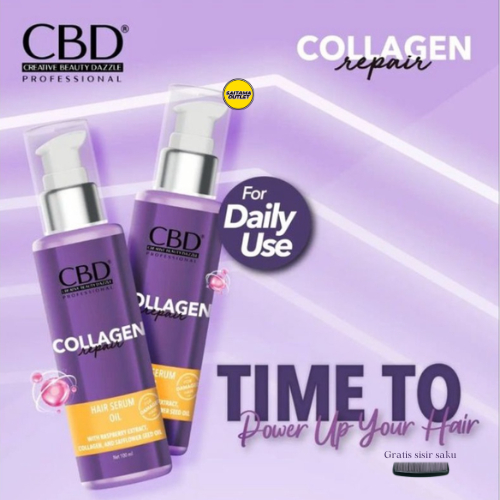 CBD Collagen hair serum oil 100 ml perawatan rambut sebelum catokan, rusak dan bercabang