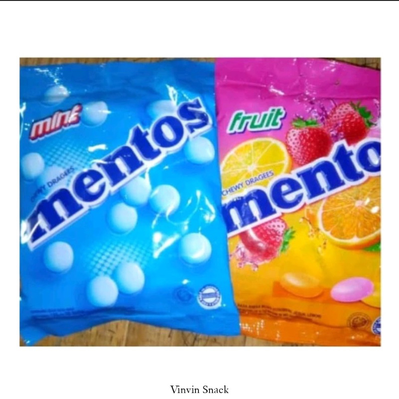 

Mentos mint & Mentos Buah kemasan