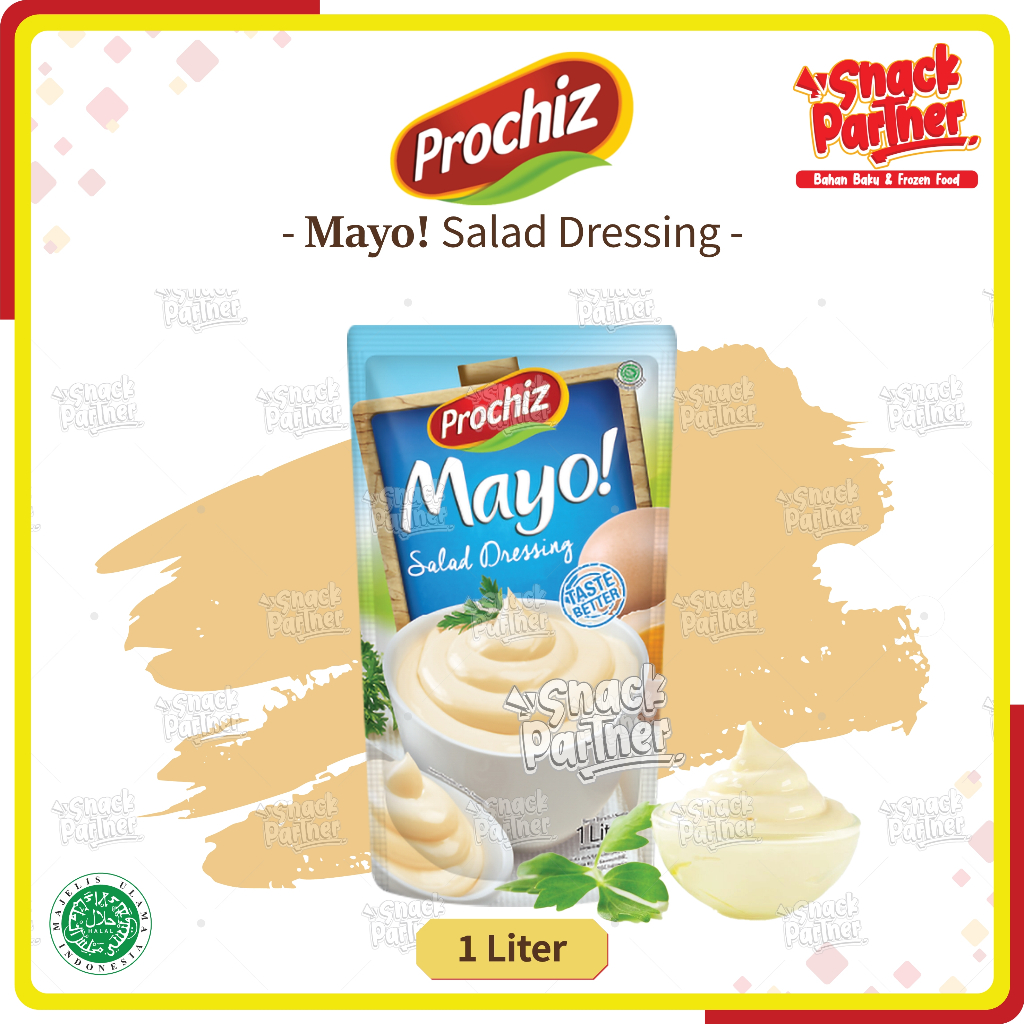 

PROCHIZ Mayonnaise 1 L / KG - Saos Saus Mayonaise Mayones - Risoles Risol Telor Telur Mayo Egg Salad Sandwich 1 Liter