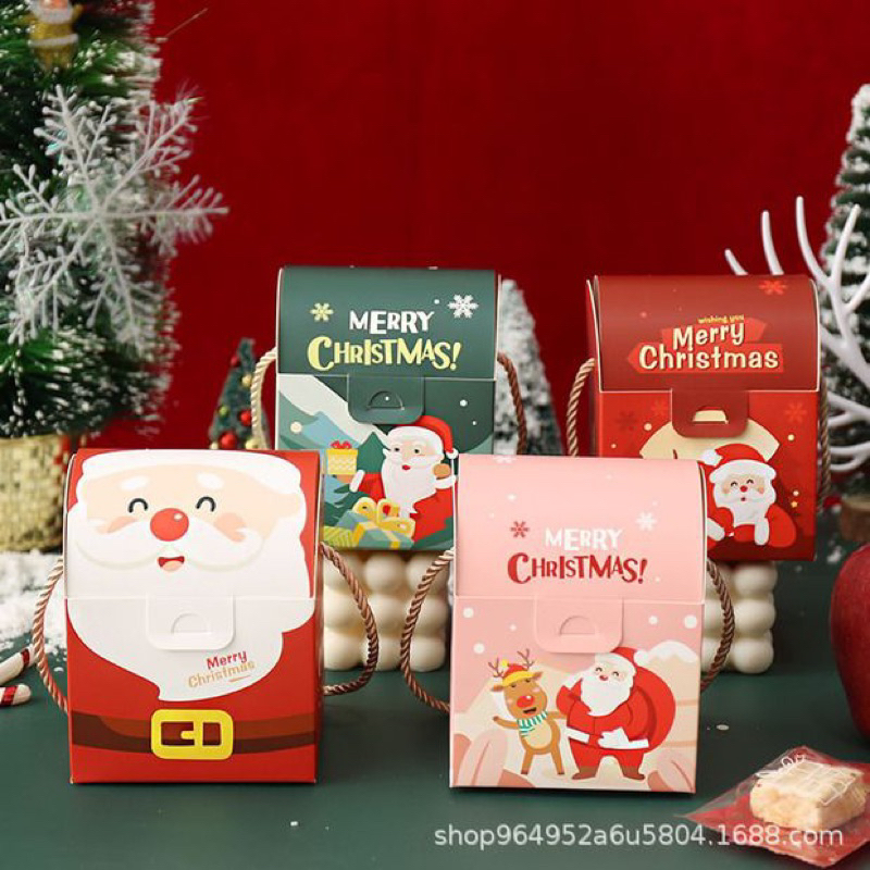 

Christmas Small Box Gift Box Kotak Hampers Natal Dus Snack Cookies Roti Goodie Bag Natal