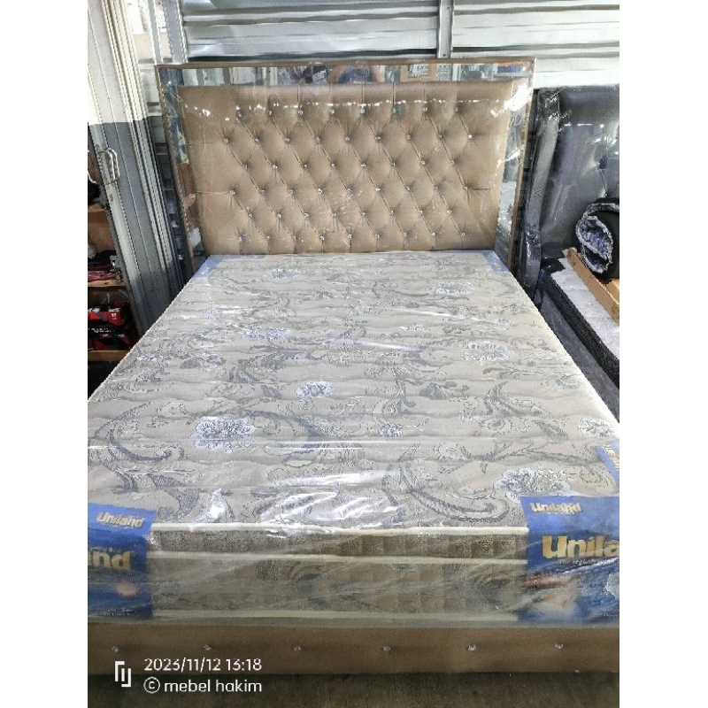 KASUR/MATRAS UNILAND FLUSTOP+ DIPAN CERMIN UK 160X200