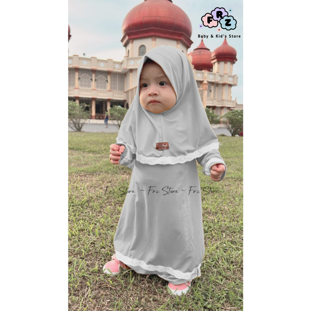 Gamis Zahra / bayi newborn - 2 tahun / Gamis anak perempuan free hijab murah