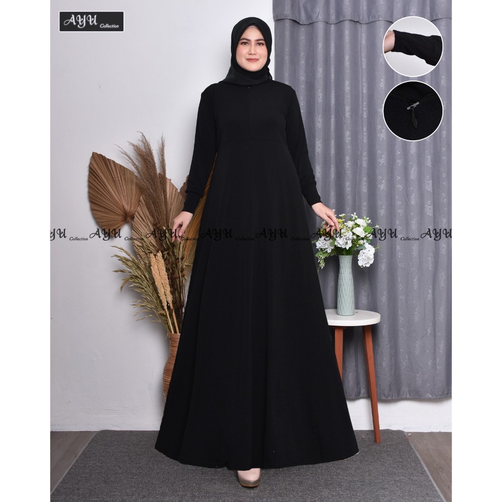 gamis standar bahan jersey korea import
