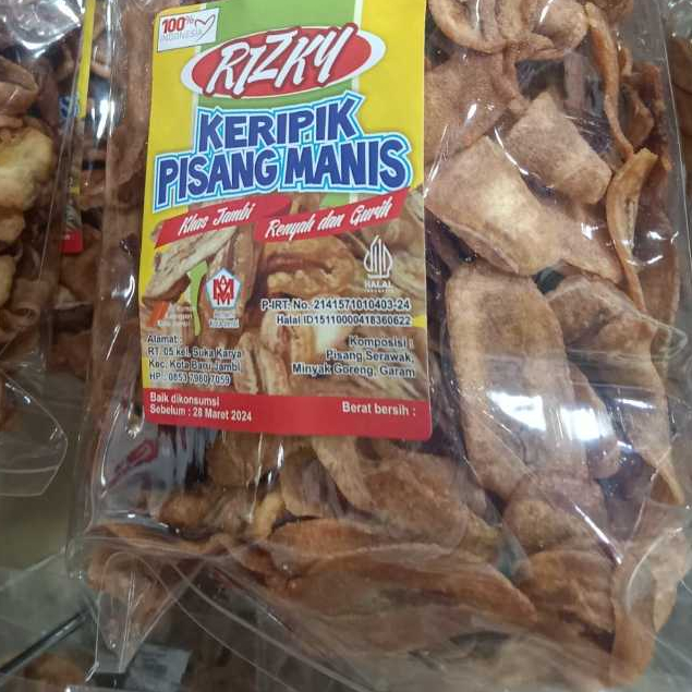 

RIZKY KERIPIK PISANG MANIS KHAS JAMBI REHYAH DAN GURIH