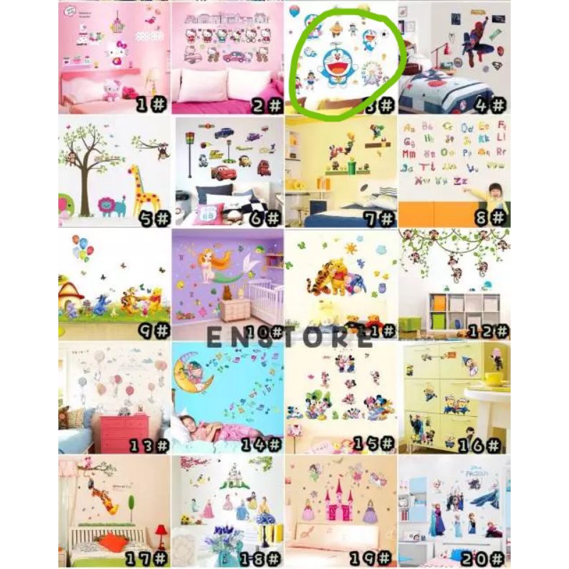 STIKER DINDING DORAEMON