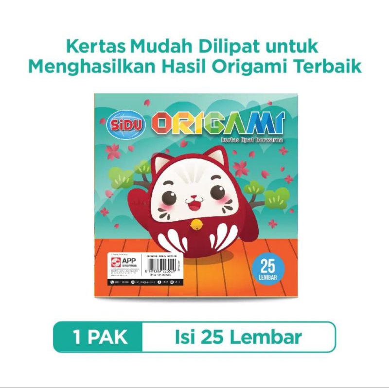 

kertas lipat origami sinar dunia SIDU 16 x 16 isi 25 lbr