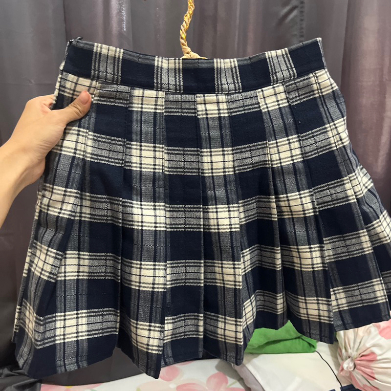 Preloved Tennis Skirt Korean Tartan