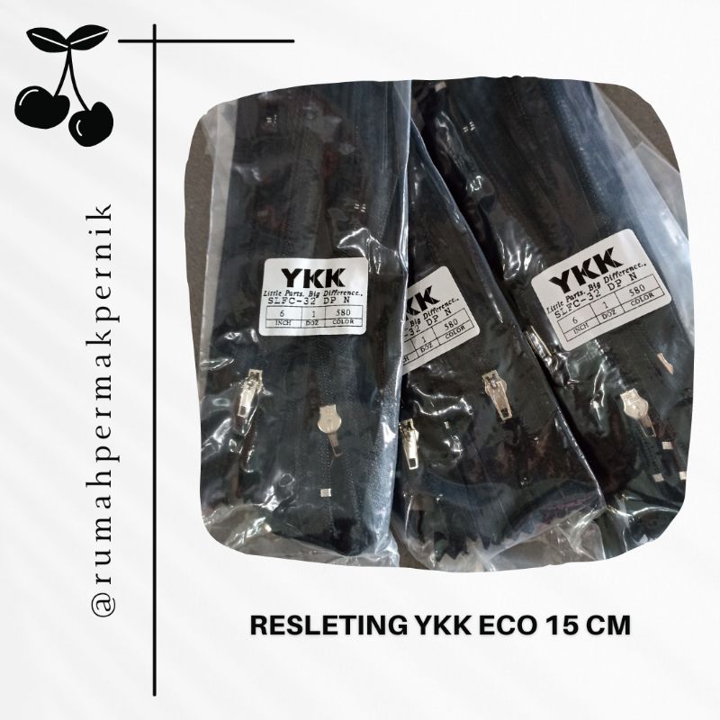 Resleting celana/rok YKK eco 15 cm