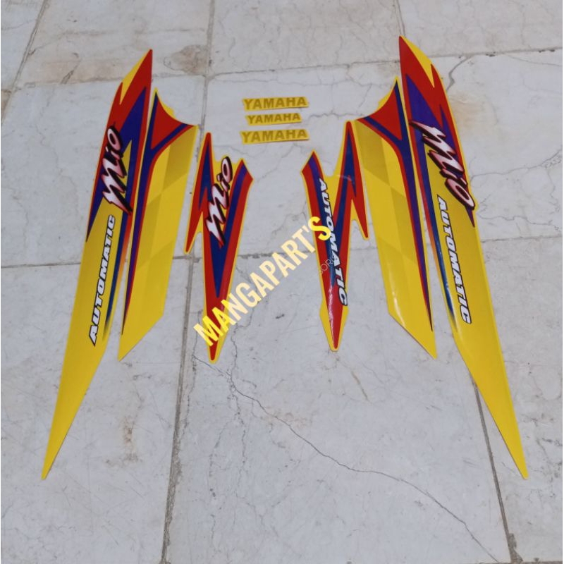 Striping mio kuning sticker mio list body mio kuning strip body mio set
