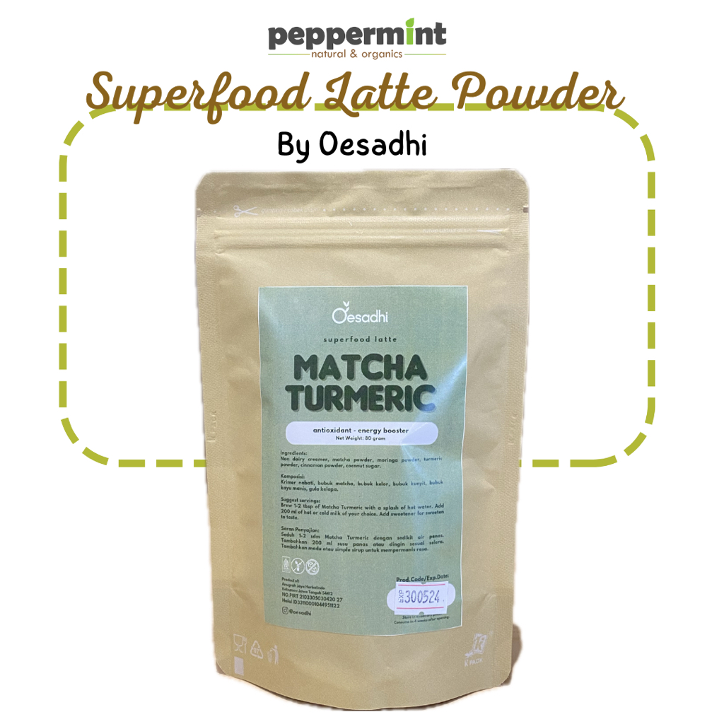 

Oesadhi Superfood Latte Matcha Turmeric (80 gr) / Minuman Herbal