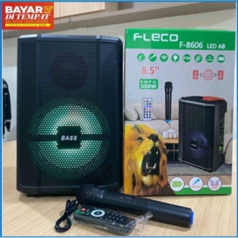 SPEAKER BLUETOOTH FLECO F-8606 LED AB / F -8606 BAL |  SPEAKER FLECO F-8606 LED AB | FLECO F-8606 BA