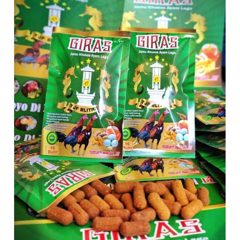 GIRAS JAMU KHUSUS AYAM LAGA VITAMIN AYAM LOYO LESU MENINGKATKAN MAKAN