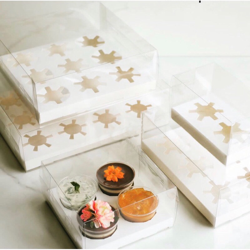 

(Min 5Pcs) Transparent Cupcake Box 2,4,6,9,12 Partition - Kotak Kue Pudding Muffin Mika