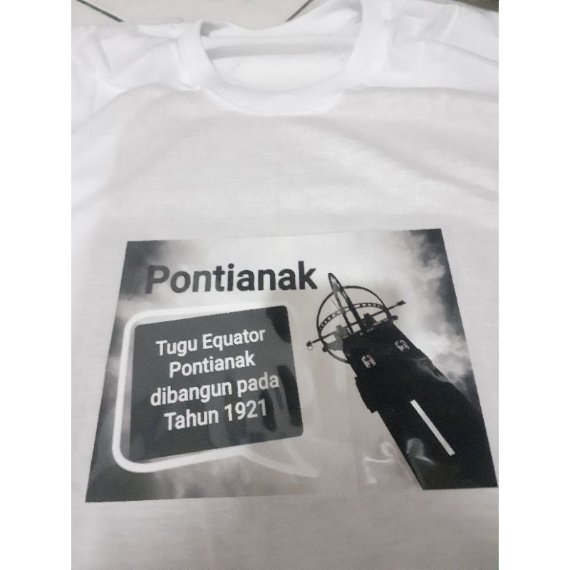 KAOS  CEWEK/COWOK /DISTRO# MURAH #MOTIFDTF TUGU KHATULISTIWA PONTIANAK