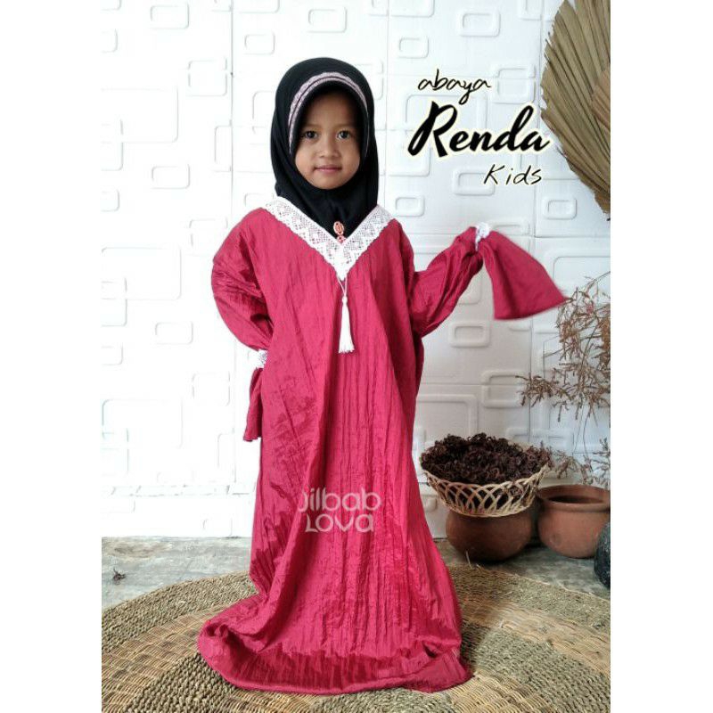 Mukena Mukenah Telekung Rukuh Abaya Sholat Travelling Parasit Parasut Anak Renda Kids Jokam Gading