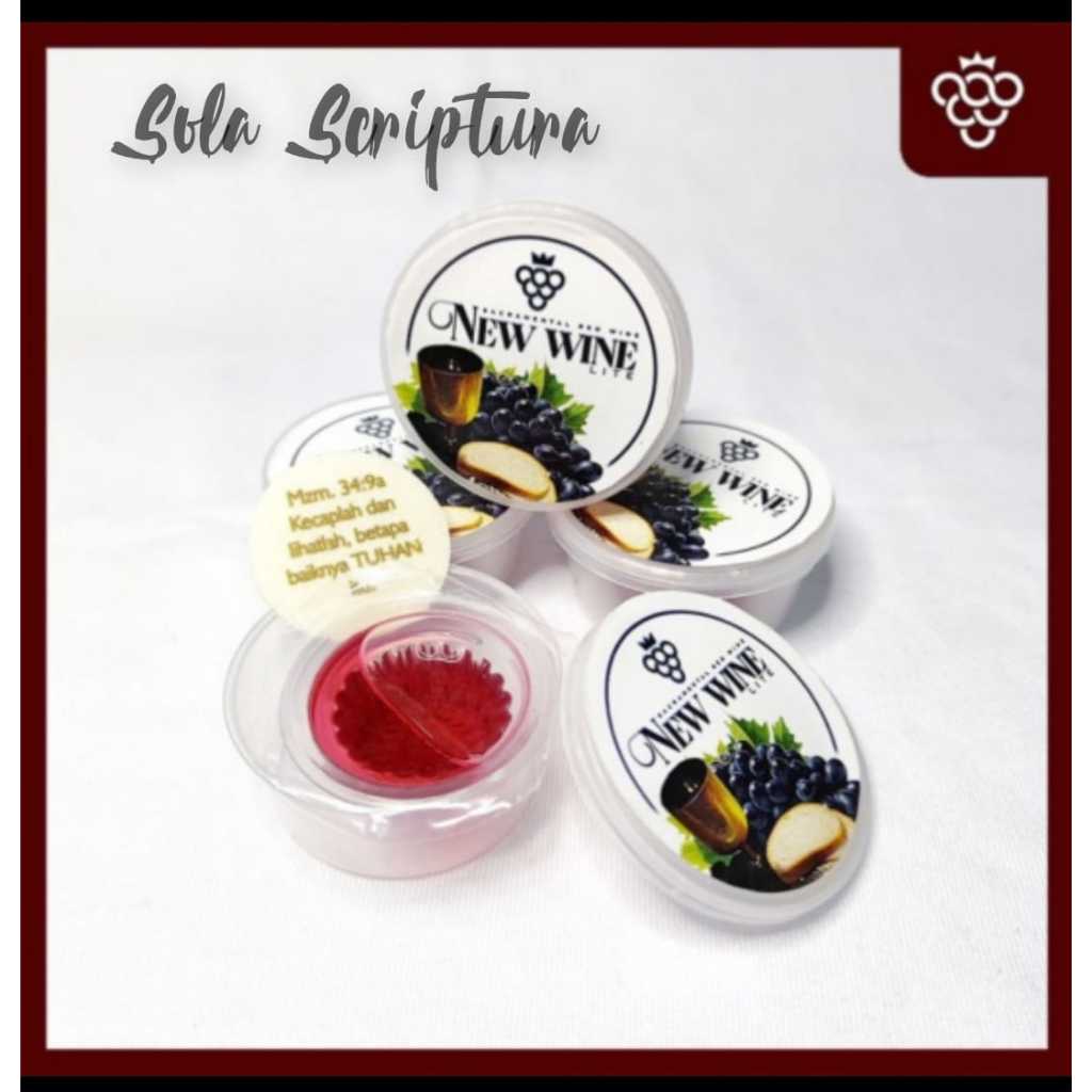 

Minuman Perjamuan Gereja Paket Lite Thinwall + Hosti Ayat Kecil Isi 50