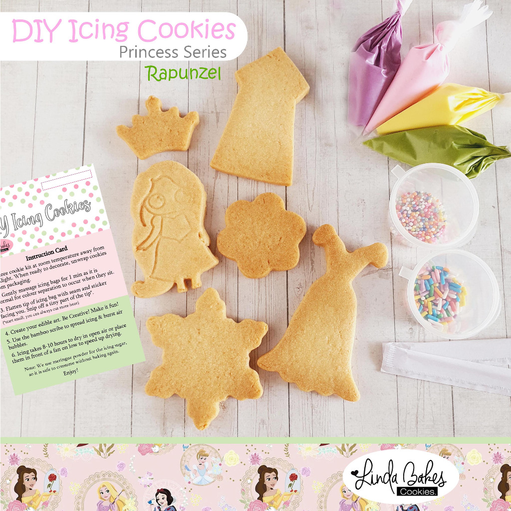 

DIY Icing Cookies | Kukis Hias | Kue Kering - Princess | Rapunzel