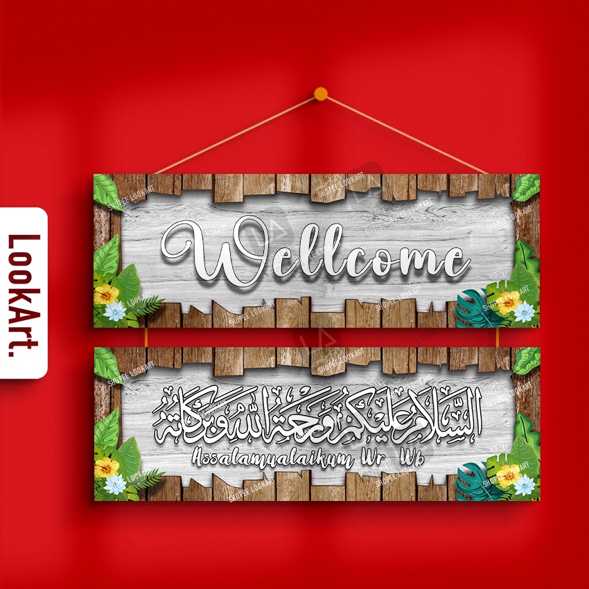 HIASAN DINDING ASSALAMUALAIKUM PAJANGAN DINDING ASSALAMUALAIKUM MURAH VIRAL