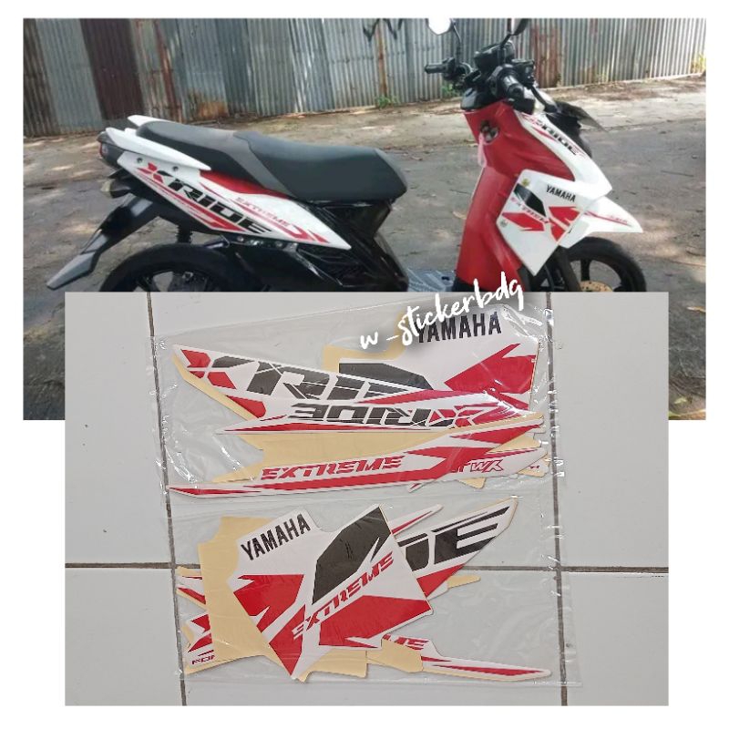 Striping Stiker Yamaha X-Ride X Ride 2014 2015 Putih