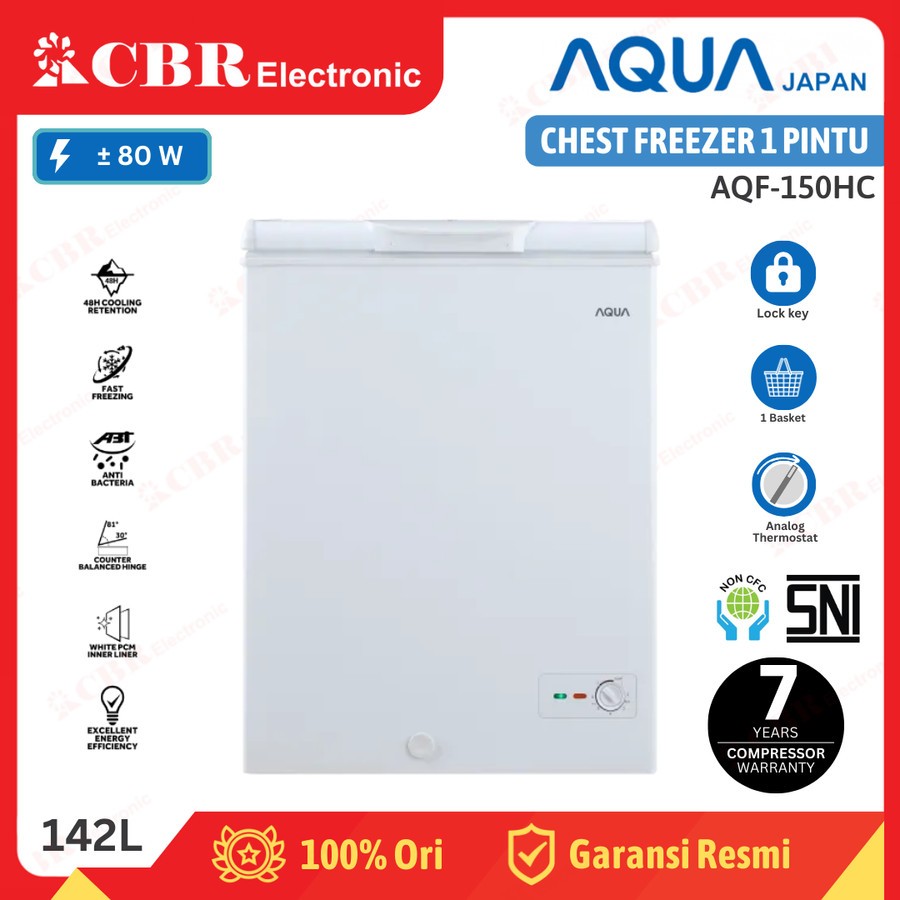 FREEZER PETI - CHEST FREEZER AQUA AQF-150HC / 150 L