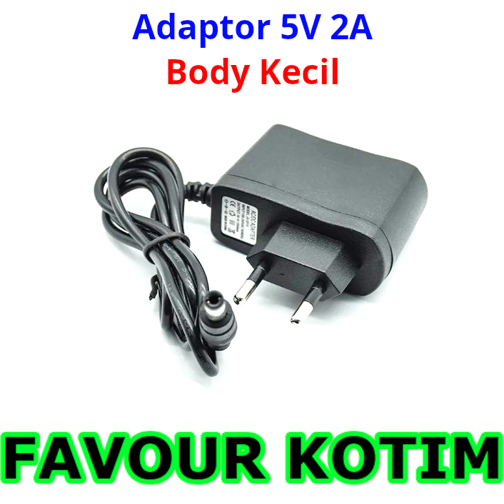 ADAPTOR 5 V 2 A BODY KECIL POWER SUPPLY PLASTIK 5V 2A FVKOTIM