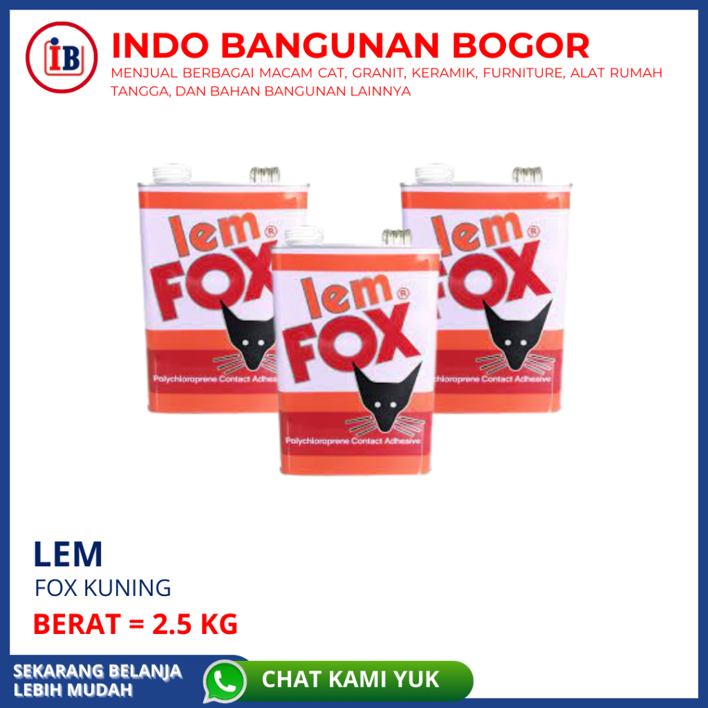 

LEM FOX KUNING GALON 2.5KG