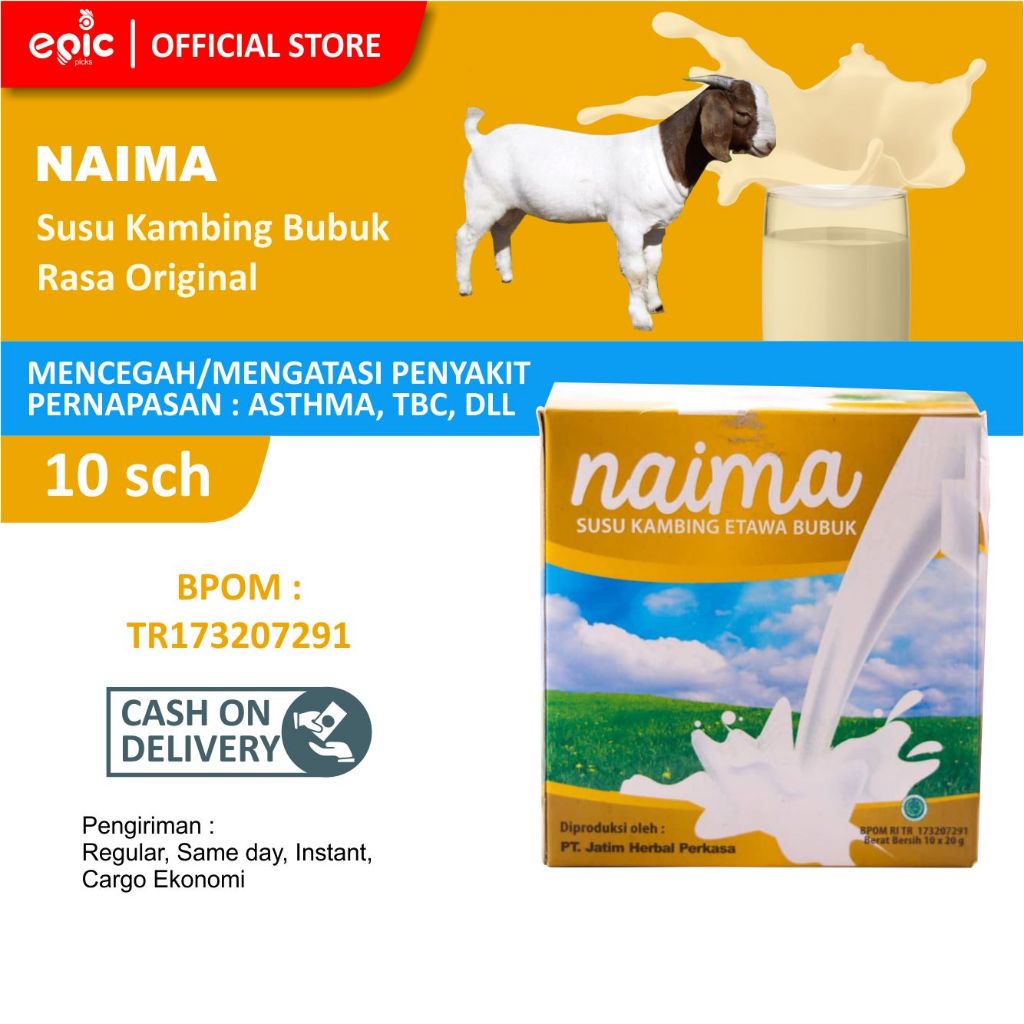 

Epicpicks Susu Kambing Naima 1 box isi 10 sachet